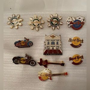 Collection of 11 Hard Rock Cafe pins